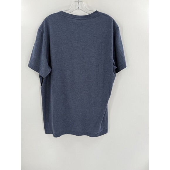 UNTUCKit Blue Burgundy Stripe Short Sleeve Front Pocket Pullover Tshirt Size XL - Picture 2 of 8